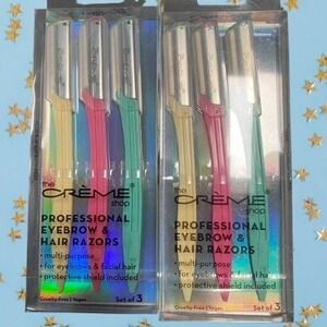Creme Shop Professional Eyebrow & Hair Razors Bundle - 6 Razors